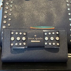 Kate Spade New York Stacy Offshore Blue Leather Bifold Wallet